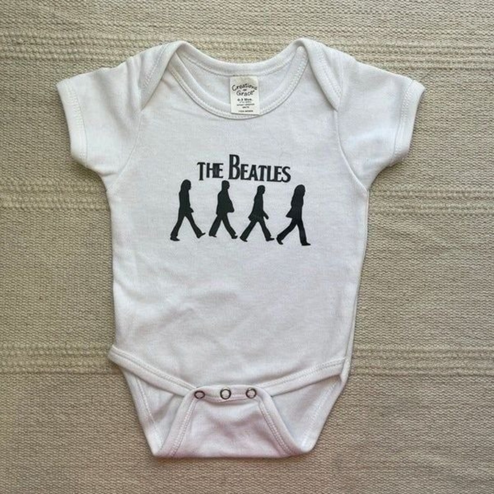White Handmade Onesie, Size 0-3 Months‎
